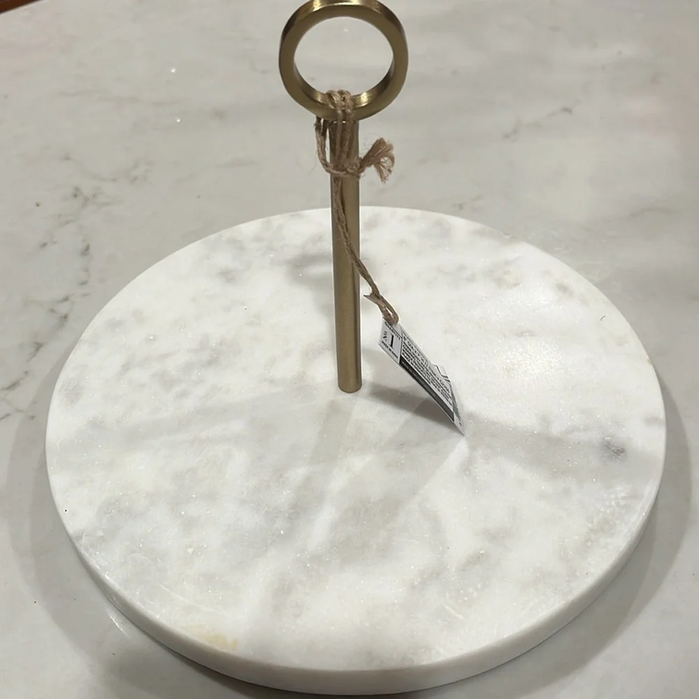Marble Server with Brass Handle/NWT